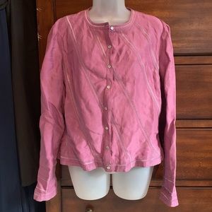 CALVIN KLEIN - Lilac Button Up Shirt/Jacket